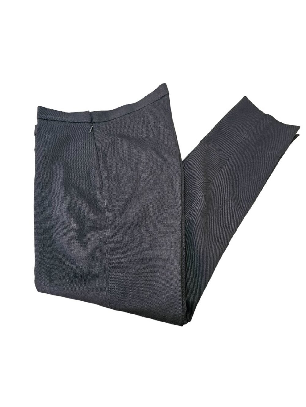 Stockholm Atelier Capri Pants High Rise Split Hem Black Cotton Twill Womens 8